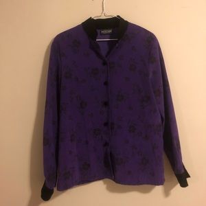 Purple floral vintage top notations